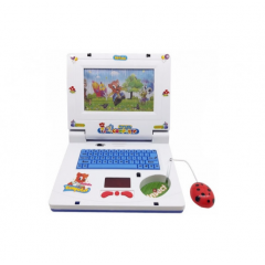 Laptop pentru copii, muzical, tastatura si mouse, dimensiuni 20 x 16,5 x 4,5 cm