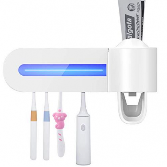 Dozator pentru pasta de dinti si sterilizator UV periute