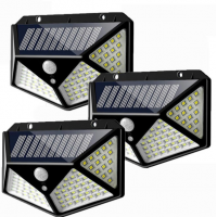 Set 8 x Lampa 100 LED cu panou solar, senzor de miscare