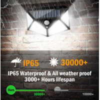 Set 8 x Lampa 100 LED cu panou solar, senzor de miscare