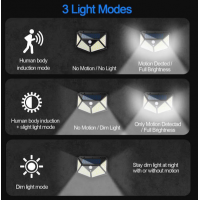 Set 8 x Lampa 100 LED cu panou solar, senzor de miscare