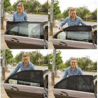 Set 2 x Parasolar negru pentru geamurile auto laterale