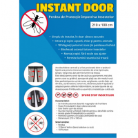 Perdea magnetica anti insecte, dimensiuni 210 x 90 cm. Model fluturi Instant Door