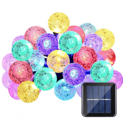 Instalatie solara LED 50 globulete, Multicolor