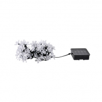 Ghirlanda luminoasa solara cu 50 LED-uri, model floricele 6.9M