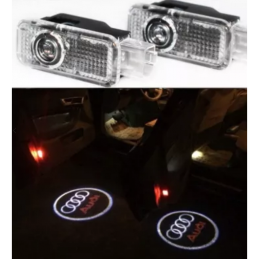 Set 2 Holograme Led cu Logo Audi pentru portiere