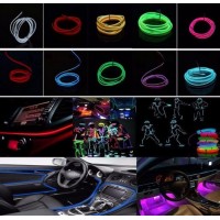 Banda decorativa auto LED 5 metri, pentru interior