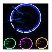 Set 4 x Capace cu LED pentru supapele roților Cybertron - Albastru