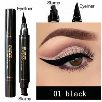 Set 2 x Eyeliner cu stampila, Cat Eye, Negru