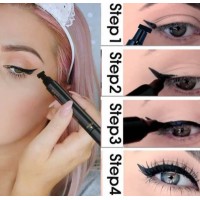Set 2 x Eyeliner cu stampila, Cat Eye, Negru