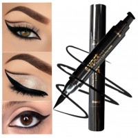Set 2 x Eyeliner cu stampila, Cat Eye, Negru