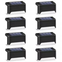 Set 8  lampi solare pentru trepte / balustrada, panou solar si senzor de lumina