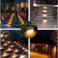 Set 8  lampi solare pentru trepte / balustrada, panou solar si senzor de lumina