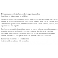 Ghivece suspendate de flori, jardiniera pentru gradina cu 6 buzunare