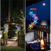 Decoratiune solara de gradina, 6 stelulte LED multicolor