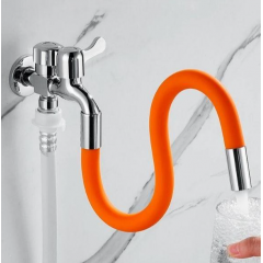 Extensie flexibila pentru robinet, 50 cm, Portocaliu