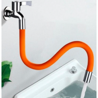 Extensie flexibila pentru robinet, 50 cm, Portocaliu