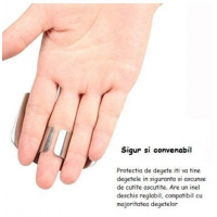 Set 2 x Protectie degete pentru feliere alimente, reglabil, otel inoxidabil