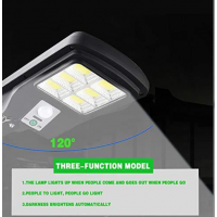 Set 3 x Lampa solara 6 LED SMD cu senzor de miscare si lumina,  CL-180