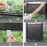 Jaluzea cu ventuza pentru parbriz auto, 68 x 125 cm