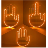 Semn LED Auto cu Telecomanda, Design Mana, 4 Moduri