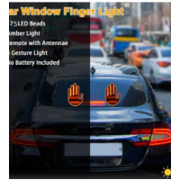 Semn LED Auto cu Telecomanda, Design Mana, 4 Moduri