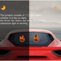 Semn LED Auto cu Telecomanda, Design Mana, 4 Moduri