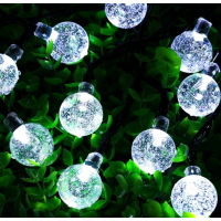 Instalatie solara 50 globulete LED, Multicolor si Alb cald