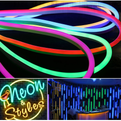 Banda LED 5 m, neon flexibila, alimentare 220 V - 6 culori disponibile
