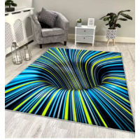 Covor 3D  80 x 120 cm, lavabil, antiderapant, Albastru