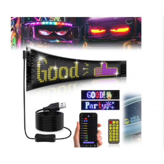 Banda LED RGB Devil Eye, Aplicatie, Telecomanda, Kit montaj inclus