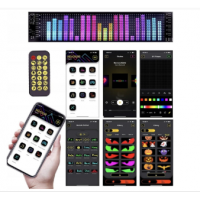 Banda LED RGB Devil Eye, Aplicatie, Telecomanda, Kit montaj inclus