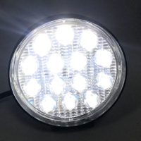 Proiector LED auto offroad 42W 12V-24V 3080 lumeni rotund