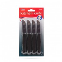 Set  de 4 cuțite de bucătărie - negru
