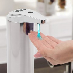Vog und Arths - Dozator automat de săpun lichid - 220 ml, cu baterie, crom lucios