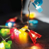 Șir de lumini LED pentru zile de naștere - La mulți ani - 13 LED-uri - 2 x AA - 2 m