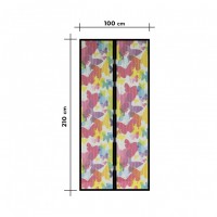 Perdea anti-tantari pt. usi cu inchidere magnetica- 100 x 210 cm Fluturi colorati