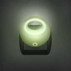 Lampa de veghe cu LED si senzor de lumina - verde -  20275GR
