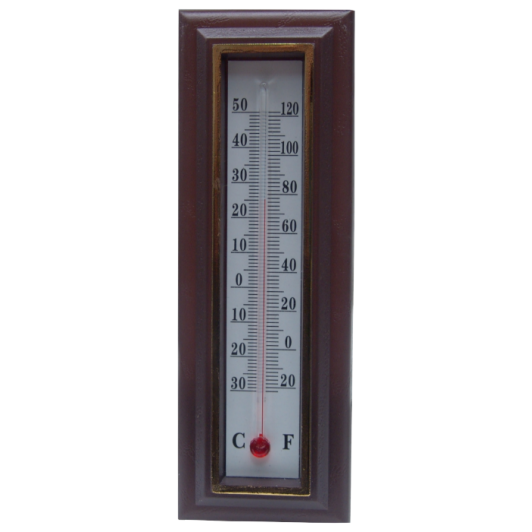 Termometru de camera din lemn, model retro - 672530