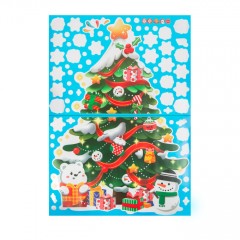 Set autocolante - pom de Crăciun - 62 x 70 cm -  58533
