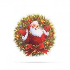 Decoratiune de Crăciun cu LED RGB - autocolant - model coroană
