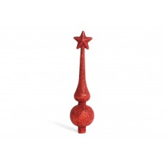 Ornament pentru varful bradului de Craciun - 18,5 cm, roşu