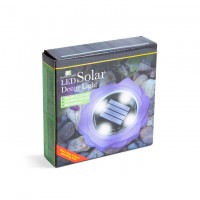 Lampa solara LED - violet - alb rece - 11,5 x 2,3 cm