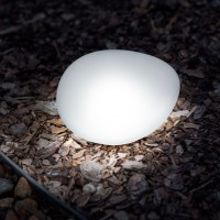Lampa solara - model piatra - sticla mata - 165 x 142 x 115 mm