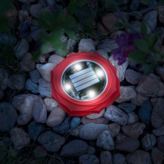Lampă solară LED - roșu-alb rece - 11,5 x 2,3 cm - 11767A