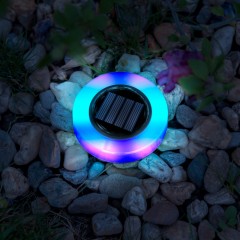 Lampa solara LED - rotunda - LED RGB - 105 x 128
