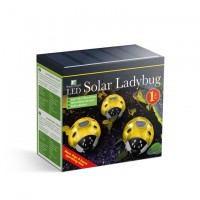 Lampa solară buburuza - galbena - 14,5 x 12 x 6 cm - 6 LED-uri