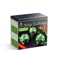 Lampa solara buburuza - verde - 14,5 x 12 x 6 cm - 6 LED-uri