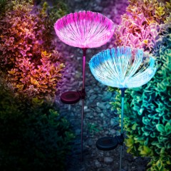 Lampă solara model meduza cu fibra optica - 80 cm - LED RGB - 11755