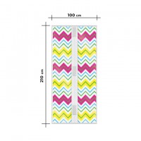 Perdea anti-tantari pentru usi cu inchidere magnetica- 100 x 210 cm Zig-zag